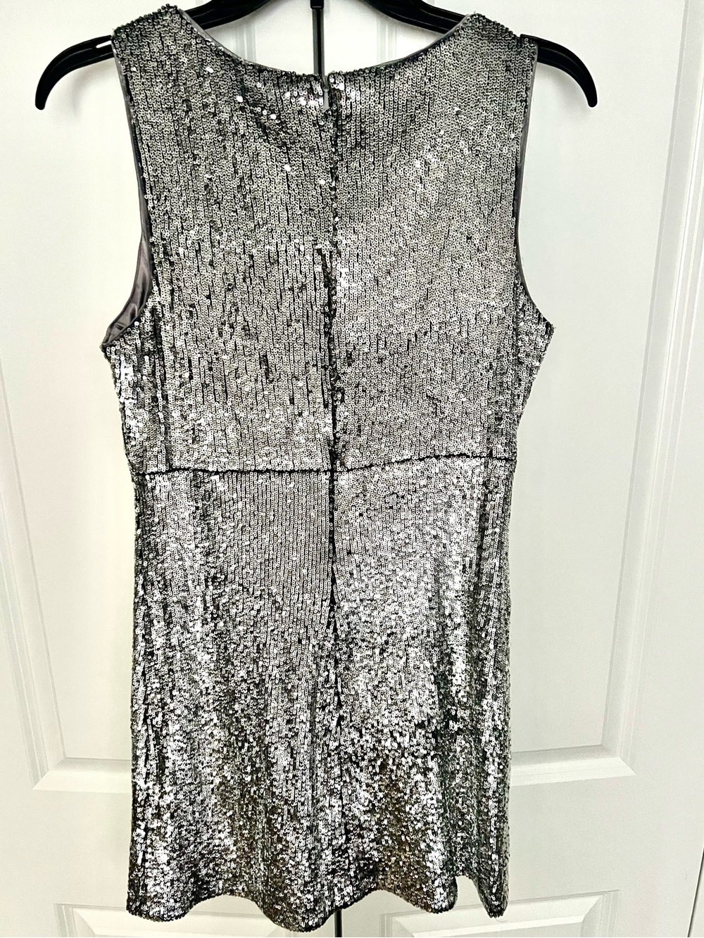 NWT Bardot Silver Sequin V-Neck Mini Dress, Size 8/Medium - Picture 14 of 16